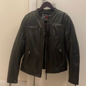 First Manufacturing co leather motorcycle jacket